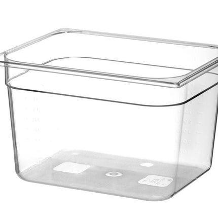 Gastronorm container 1/2 200 mm polycarbonate transparent 1/box