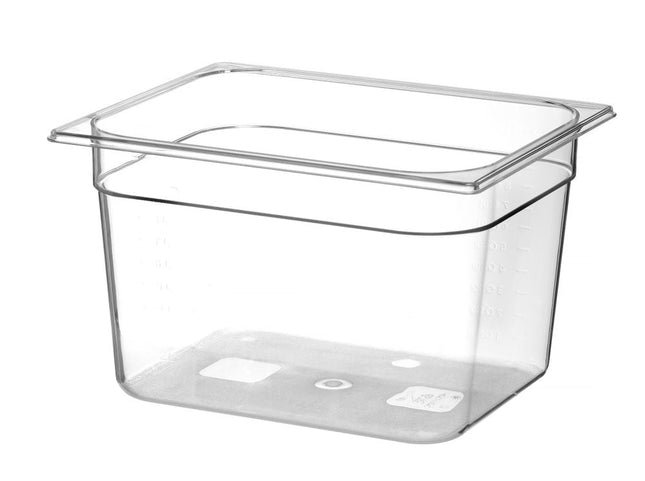 Gastronormbak 1/2 200 mmpolycarbonaat transparant 1/box