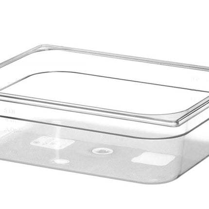Gastronormbak 1/2 100 mmpolycarbonaat transparant 1/box