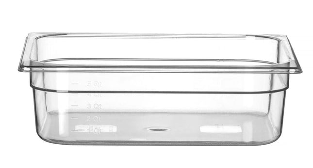 Gastronormbak 1/2 100 mmpolycarbonaat transparant 1/box