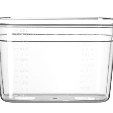 Transparante GN 1/3 bak Hendi 200 mm diep voor voorraad en bereiding in de horeca