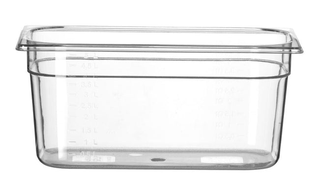 Gastronormbak 1/3 150 mmpolycarbonaat transparant 1/box