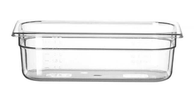 Gastronormbak 1/3 100 mmpolycarbonaat transparant 1/box