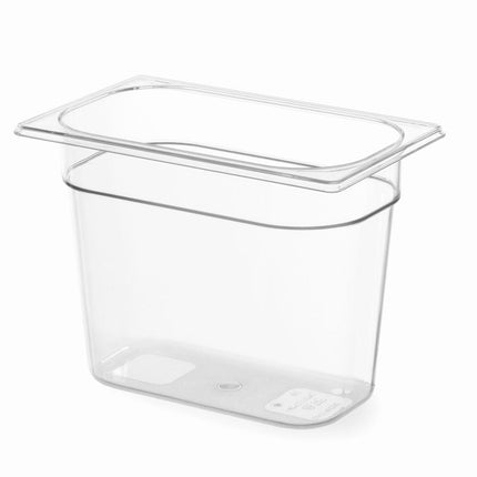 Gastronormbak 1/4 200 mmpolycarbonaat transparant 1/box