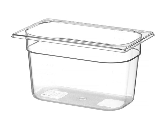 Gastronormbak1/4 150 mm transparant 1/box