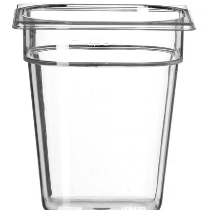 Gastronorm container 1/6 200 mm polycarbonate transparent 1/box