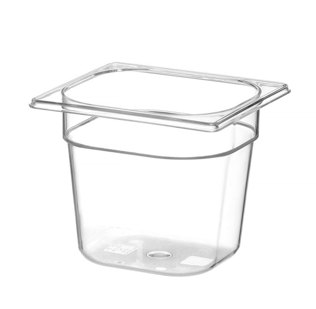 Gastronormbak 1/6 150 mmpolycarbonaat transparant 1/box