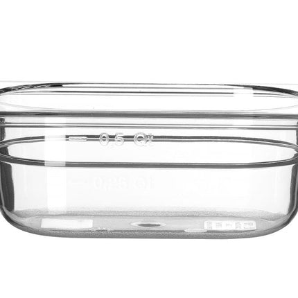 Gastronorm container 1/9 65 mm polycarbonate transparent 1/box