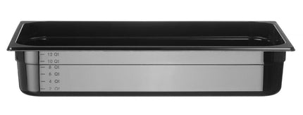 Gastronorm Container 1/1 100 mm Polycarbonate black 1/box