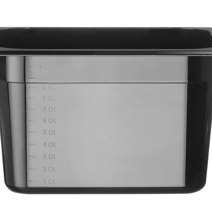 Gastronorm container 1/2 200 mm polycarbonate black 1/box