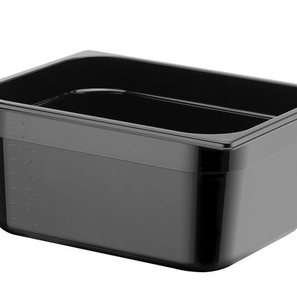 Gastronormbak1/2 150 mm polycarbonaat zwart 1/box