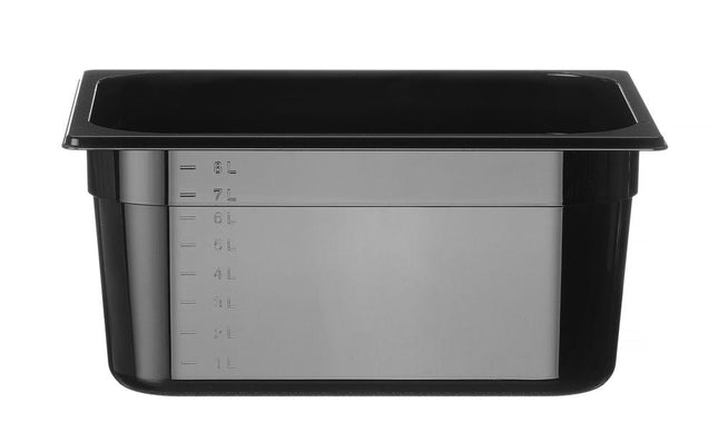 Hendi gastronormbak 1/2 150 mm polycarbonaat zwart – GN-bak voor buffetlijn en saladette