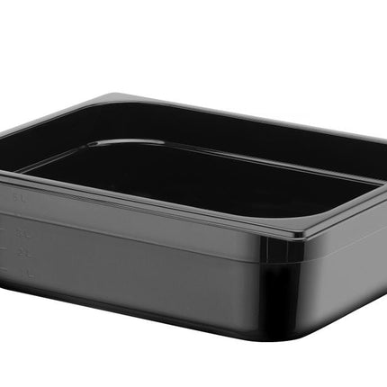 Gastronormbak1/2 100 mm polycarbonaat zwart 1/box