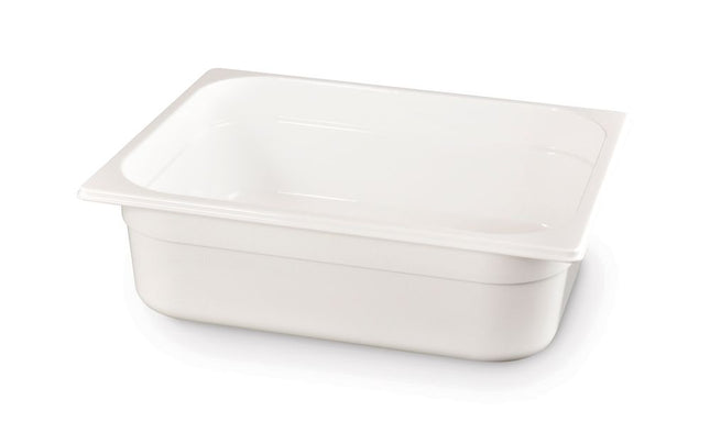 Gastronormbak1/2 100 mm polycarbonaat wit 1/box