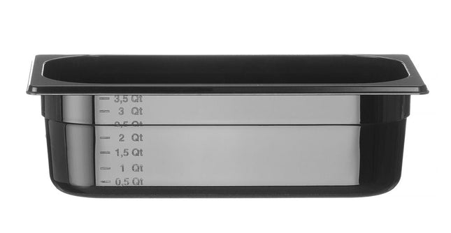 Gastronormbak1/3 100 mm polycarbonaat zwart 1/box