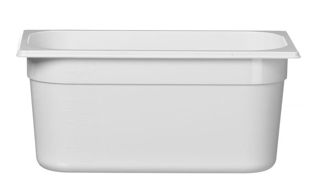 Gastronormbak1/3 150 mm polycarbonaat wit 1/box