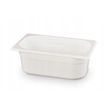 Gastronormbak1/4 65 mm polycarbonaat wit 1/box