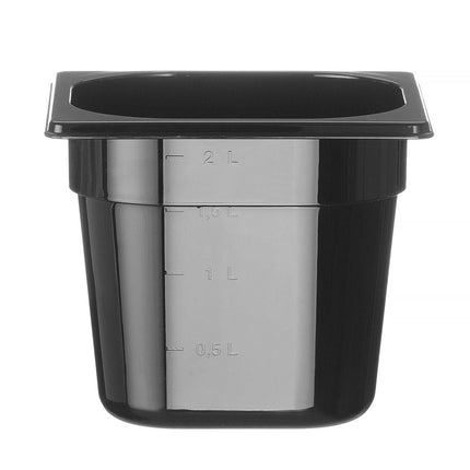 Gastronormbak1/6 150 mm polycarbonaat zwart 1/box