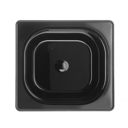 Gastronormbak1/6 150 mm polycarbonaat zwart 1/box