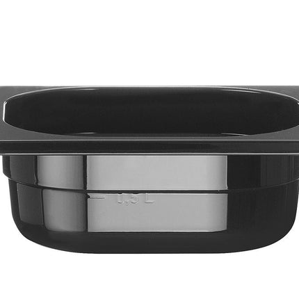 Gastronorm Container 1/6 65 mm Polycarbonate Black 1/box
