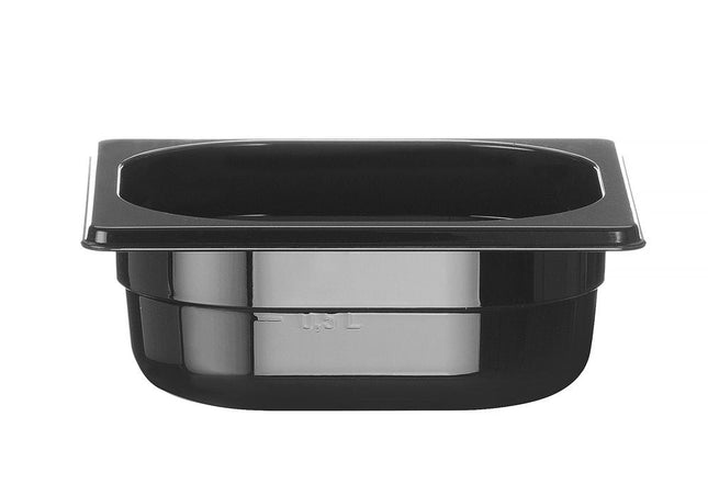Gastronormbak1/6 65 mm polycarbonaat zwart 1/box