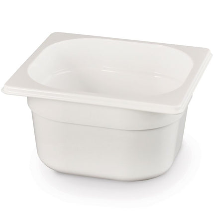Gastronormbak1/6 100 mm polycarbonaat wit 1/box