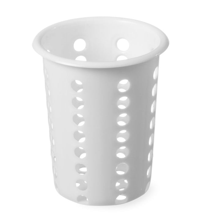 Cutlery basket round white PP 137x97 mm 1/box