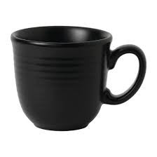 Dudson Evo Jet mok 320 ml – gitzwarte porseleinen koffiemok voor de horeca