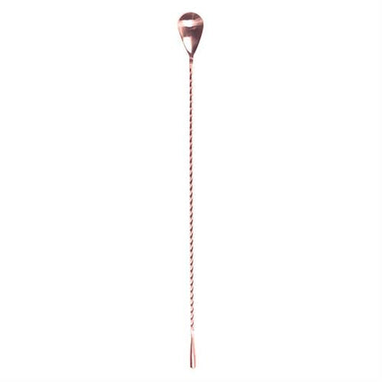 47 Ronin barlepel koperkleurig 40 cm – lange roerlepel voor hoge mixing glazen in de bar