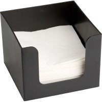 APS servethouder zwart 14 x 14 x 10 cm - servettendispenser voor tafel en bar