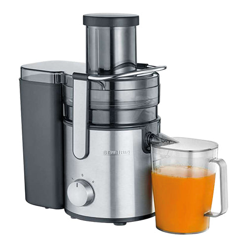 EMGA sapcentrifuge zilver/zwart – verse sappen persen voor bar, hotel en ontbijtbuffet