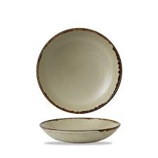 Dudson Harvest Linen organische coupekom 21 cm – linnen porseleinen kom voor restaurants