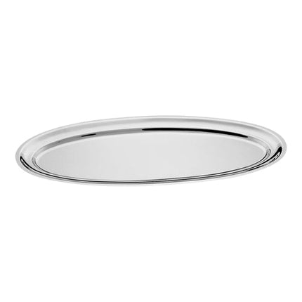 EMGA ovaal plateau RVS 100x34 cm – lang serveerplateau voor buffet en catering