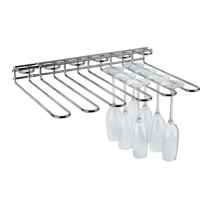 APS glazenrail verchroomd 45 cm detail - glazenrek voor de bar