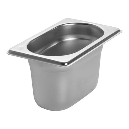EMGA GN bak RVS 1/9 100 mm – roestvrijstalen gastronormbak voor de horeca