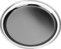 APS metalen dienblad met vinyl RVS 35,5 cm - antislip serveerblad voor de bar