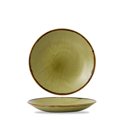 Dudson Harvest Green diep coupebord 25,5 cm – groen porseleinen diep bord voor restaurants