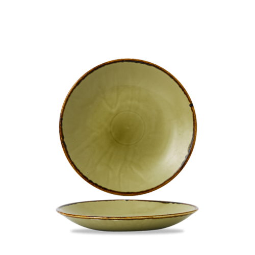 Dudson Harvest Green diep coupebord 25,5 cm – groen porseleinen diep bord voor restaurants