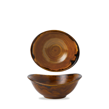Dudson Harvest Brown diepe kom 17,4x14,7 cm – bruine porseleinen kom voor de horeca