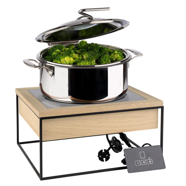 Induction Station, 54,4 x 35,4cm, Metal, Black,Brown GN2/3