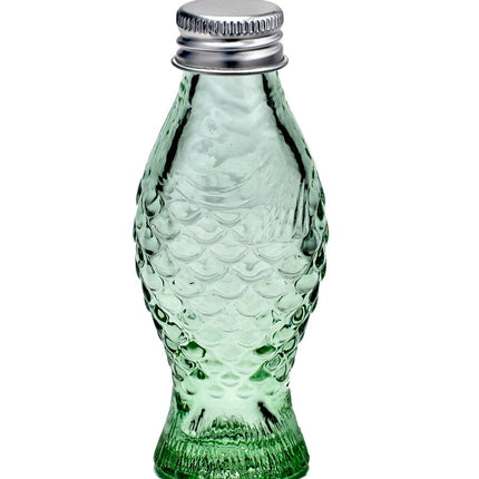 Bottle With Stopper Green Fish & Fish 16/box
