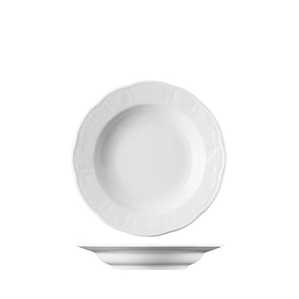 Lillien Bellevue diep saladebord 21 cm - porseleinen bord voor salade en soep
