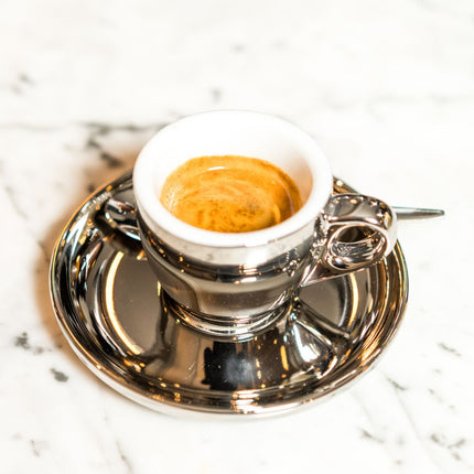 Espresso kop & schotel zilver 55 ml 6/box