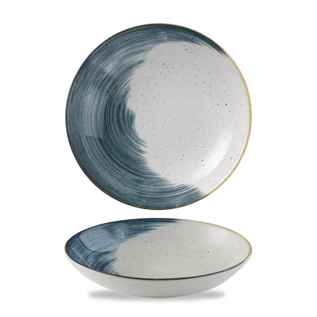 Churchill Stonecast Accents Blueberry coupe kom – blauwe stoneware kom voor de horeca