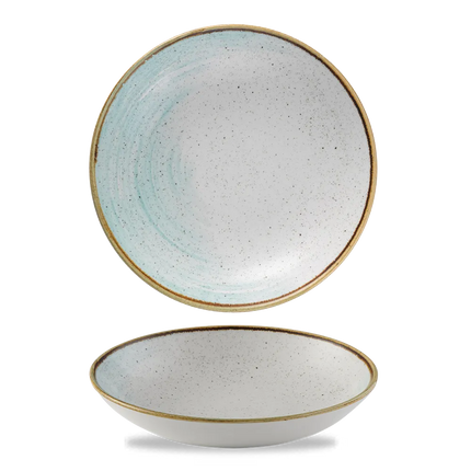 Churchill Stonecast Accents Duck Egg Evolve coupe kom – lichtblauw stoneware pastabord