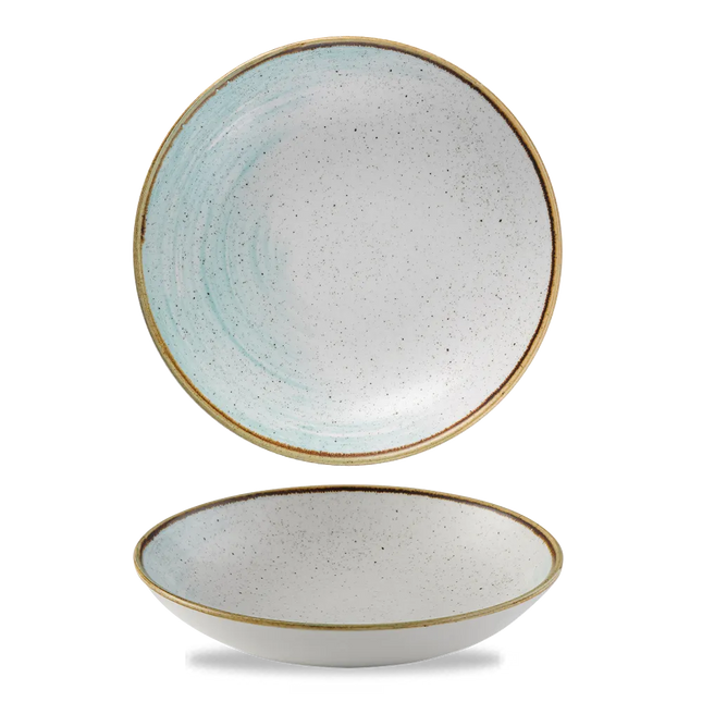 Churchill Stonecast Accents Duck Egg Evolve coupe kom – lichtblauw stoneware pastabord
