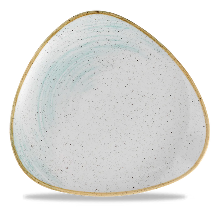 Churchill Stonecast Accents Duck Egg Lotus bord – pastelblauw stoneware bord met lotusvorm