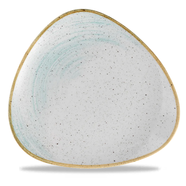 Churchill Stonecast Accents Duck Egg Lotus bord – pastelblauw stoneware bord met lotusvorm