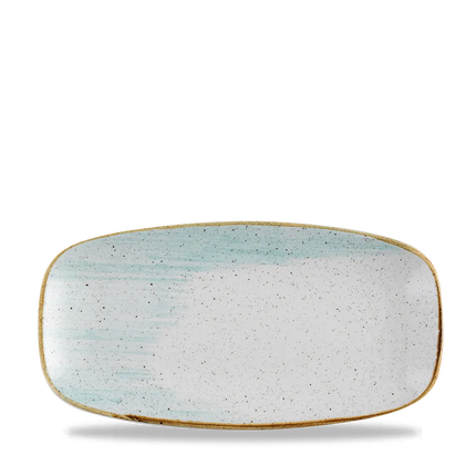 Churchill Stonecast Accents Duck Egg Chefs langwerpig bord – pastelblauw stoneware serveerbord