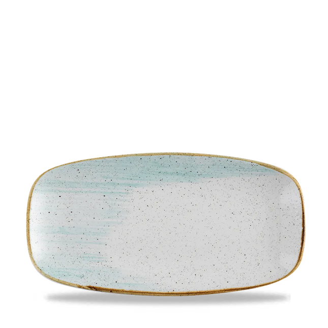 Churchill Stonecast Accents Duck Egg Chefs langwerpig bord – pastelblauw stoneware serveerbord